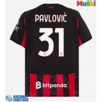 AC Milan Strahinja Pavlovic #31 Domaci Dres 2025-26 Kratak Rukav